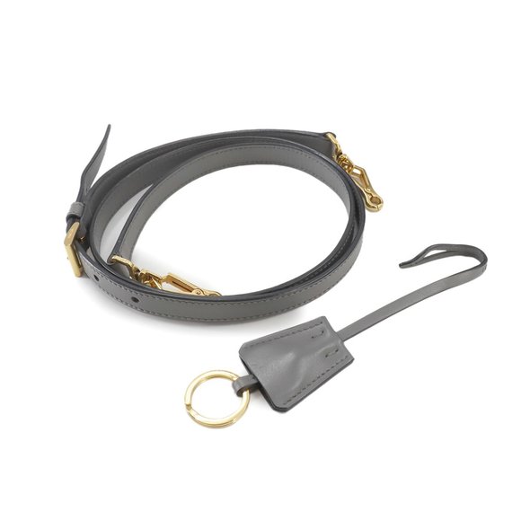 PRADA Saffiano 2way Hand Shoulder Bag Leather Grey 1BA164 Gold Hardware - Picture 9 of 10